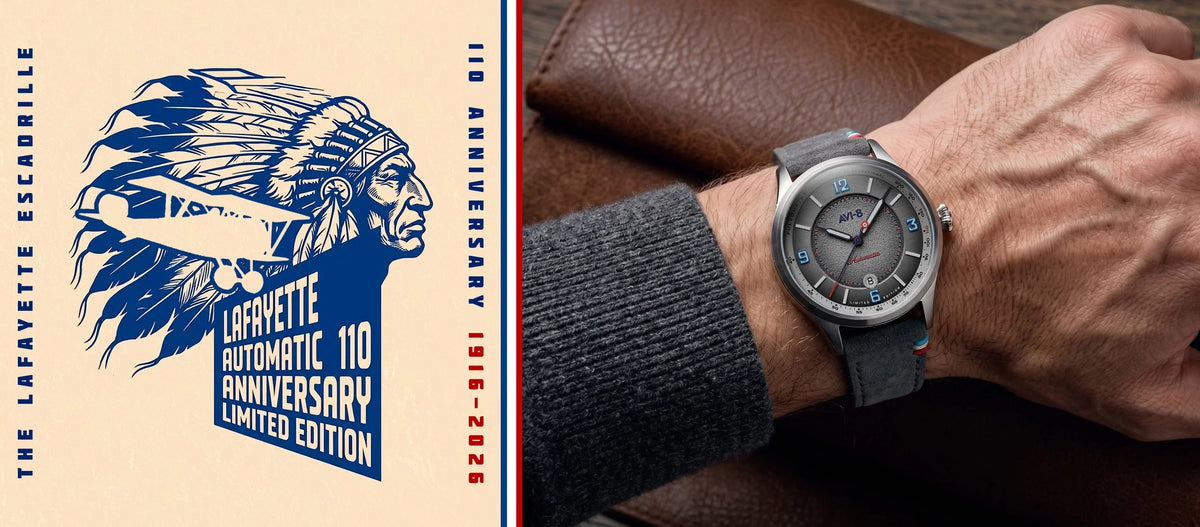 AVI-8 Flyboy Lafayette Automatic 110th Anniversary Limited Edition: An Odd Number With a Real Reason Behind It