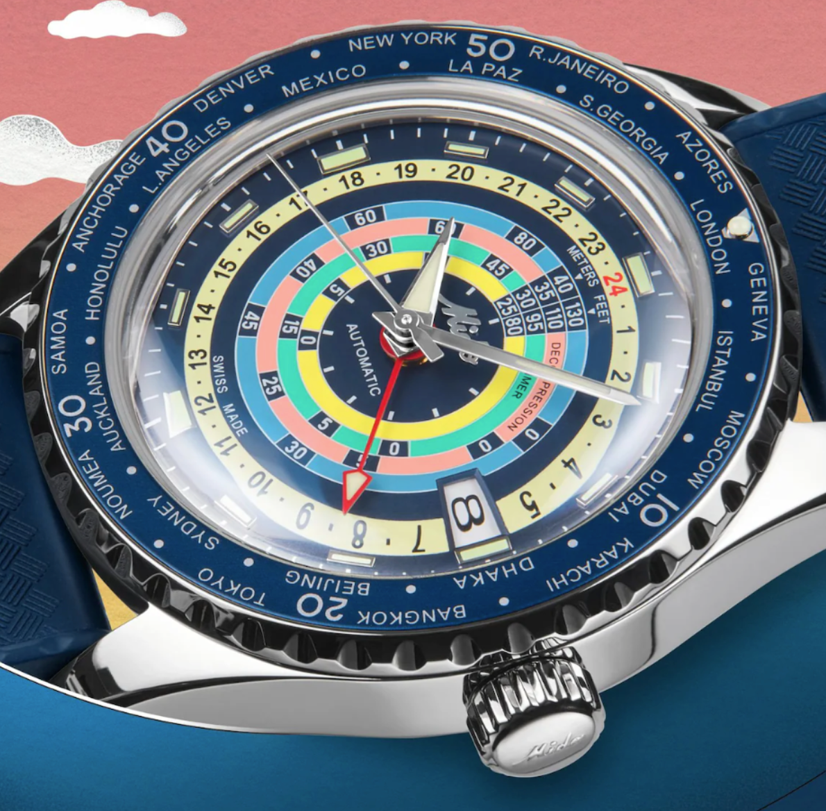 Mido Ocean Star Decompression Worldtimer: The Dive Watch That Packed a Vacation Into the Dial