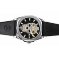 Armand Nicolet X Watch Gang J09-3 Silver Skull / Black Rubber Strap Special Edition Watch