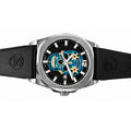 Armand Nicolet X Watch Gang J09-3 Aqua Skull / Black Rubber Strap Special Edition Watch