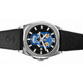 Armand Nicolet X Watch Gang J09-3 Blue Skull / Black Rubber Strap Special Edition Watch