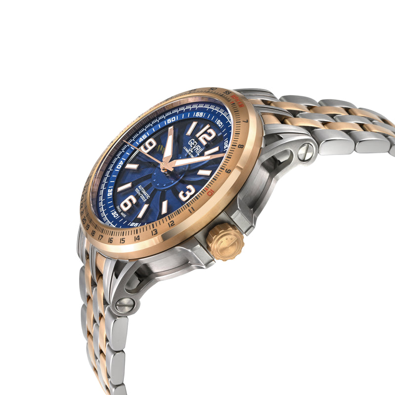 Wind Master Automatic Gevril Men's Automatic Wind Master Blue Dial IPRG Stainless Steel Bracelet | Blue Dial