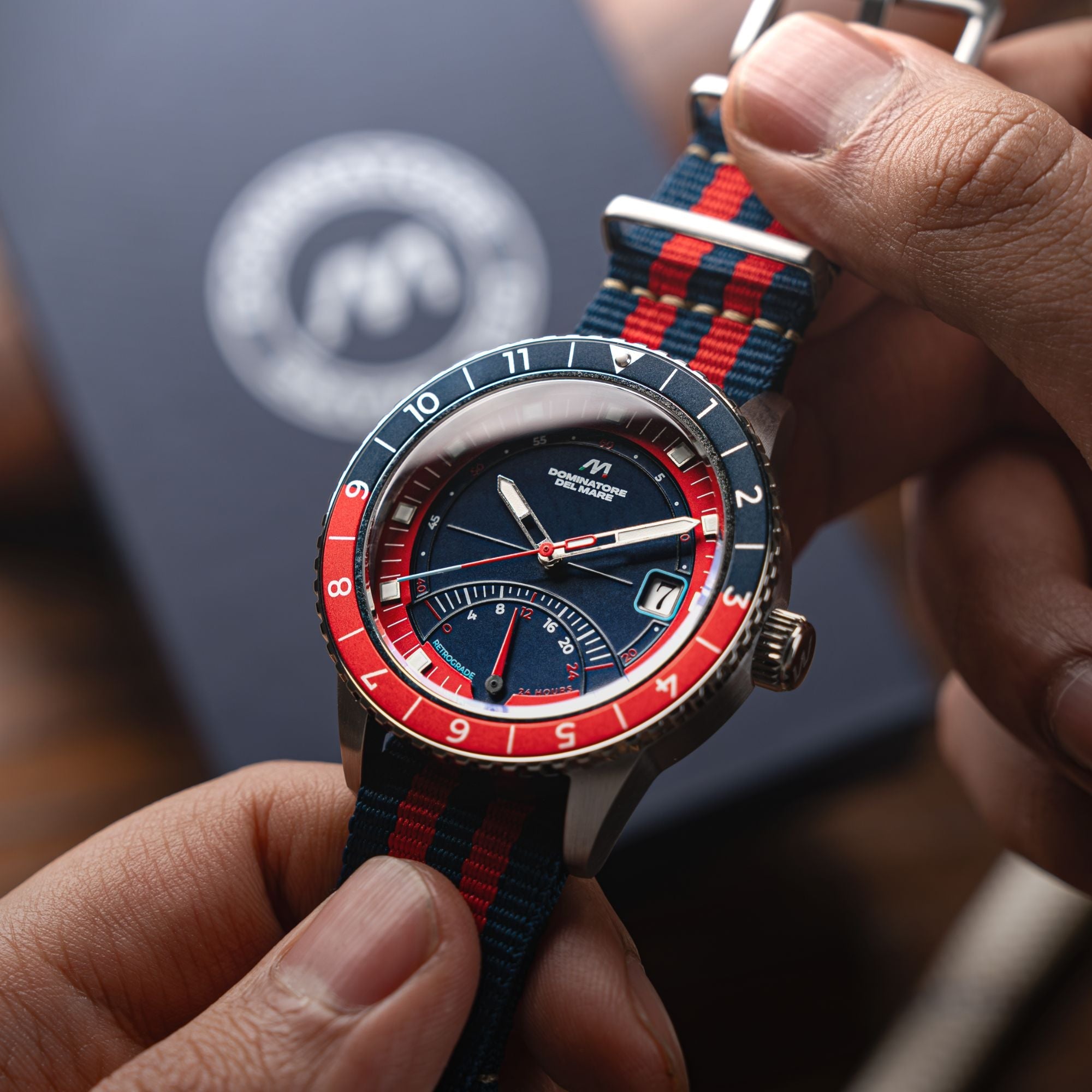Dominatore Del Mare Fano Retrograde Blue / Nylon Strap | Blue | DD