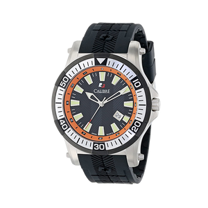 Hawk Date | Black & Orange Dial