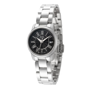 Baroncelli III 25mm / Black / Silver | Black Dial