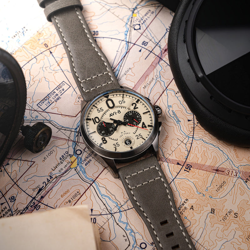 Lock Chronograph Cream / Leather | Cream Dial