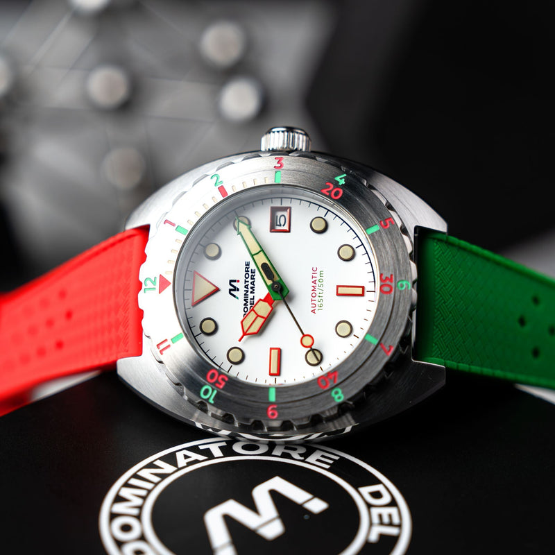 Amalfi Automatic White / Multicolor Silicone | White Dial