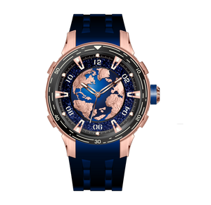 Celestial Dark Blue Dial Dark Blue Rubber Strap 40.2mm Dark Blue Dial