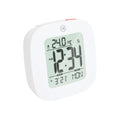 Compact Alarm Clock with Temperature and Date Clock, LCD, Alarm, Mini, White (25/50)