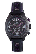 Pescara Black-Black purple Chronograph | Black Dial