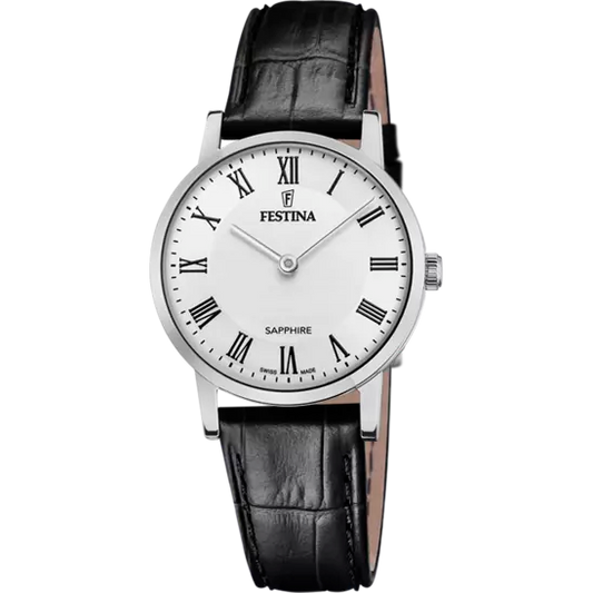 Swiss Made White / Leather White Dial