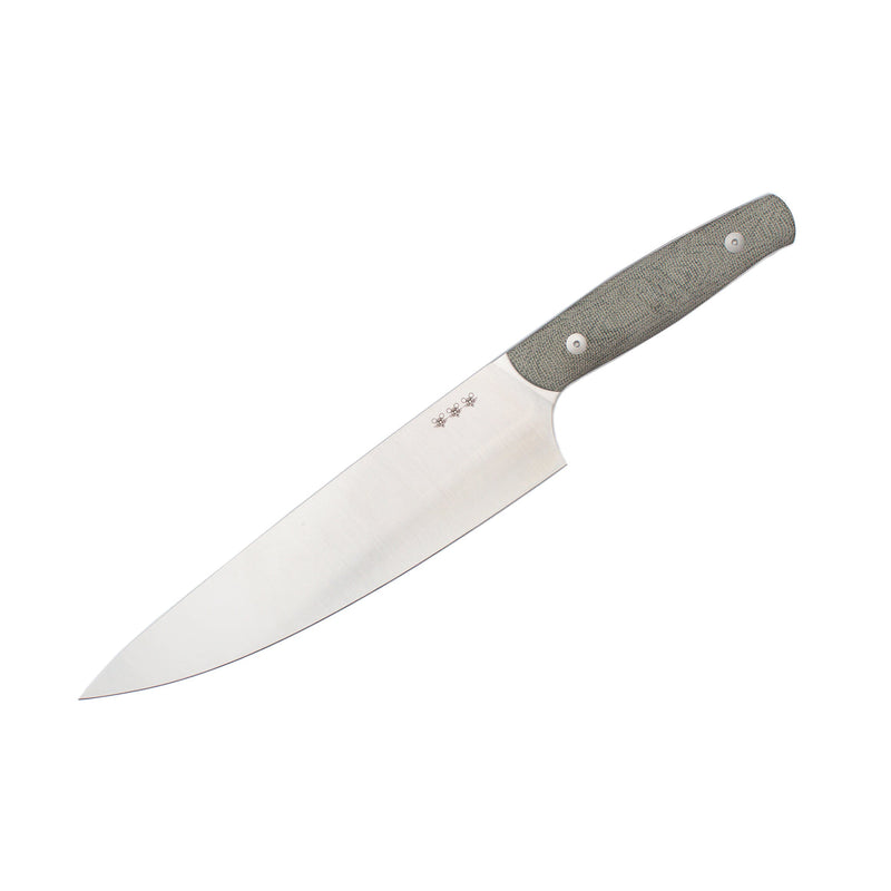 Chef Knife Green Canvas Micarta |  Dial