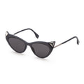 Iridia Cat-Eye Black Frame, Blue Lens |  Dial