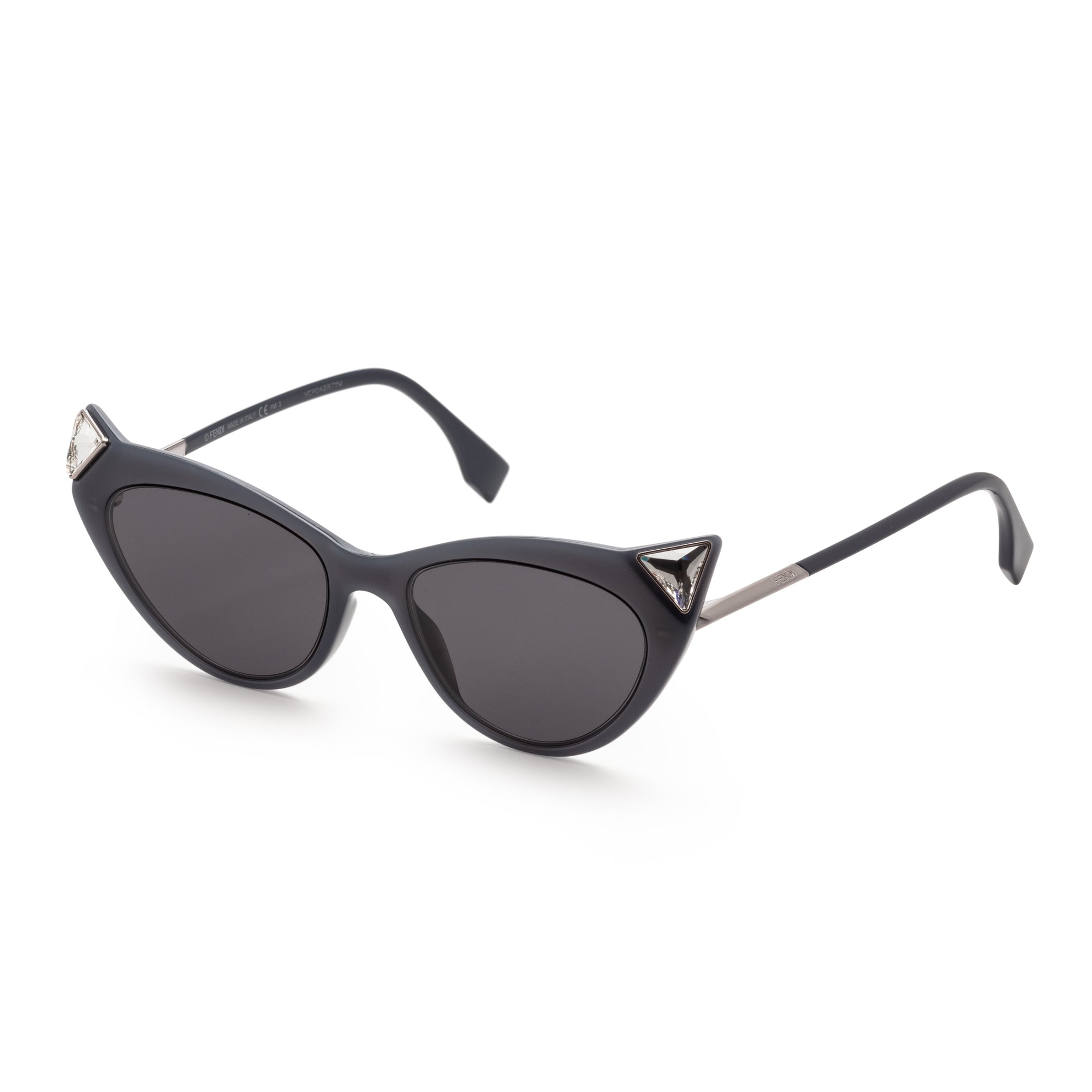 Iridia Cat-Eye Black Frame, Blue Lens |  Dial
