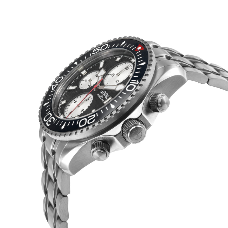 Hudson Yards Chronograph SW500 Chronograph , helium valve Diver Black | Black Dial