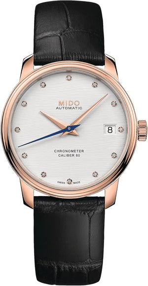Baroncelli 34 mm / White / Black White Dial