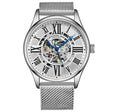 3942M Automatic 42mm Skeleton Silver/Stainless Steel | Silver Dial