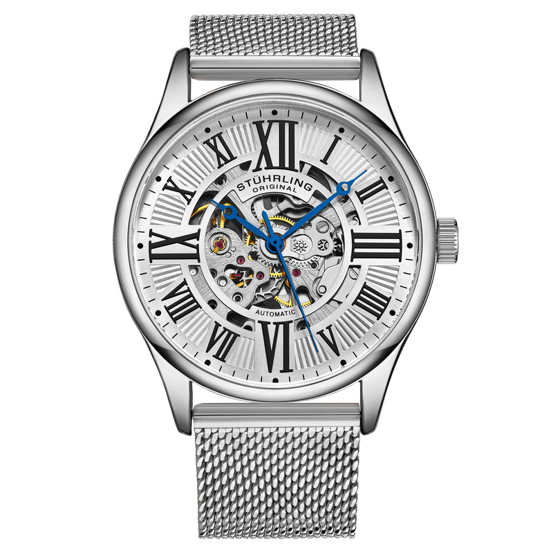 3942M Automatic 42mm Skeleton Silver/Stainless Steel | Silver Dial