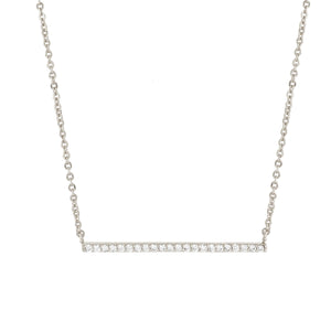 Lily Bar Necklace 18k White Gold