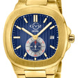 Potente IP Gold/Blue Dial,IP Gold band, Swiss Automatic Dress Watch | Blue Dial