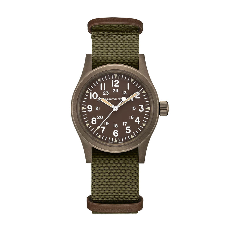 Khaki Field Brown / Textile | Green Dial