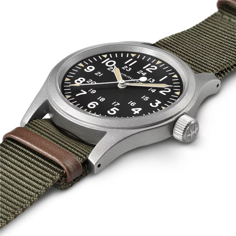 Khaki Field Black / Fabric | Black Dial