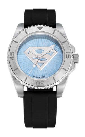Superman Fortress of Solitude Automatic 40mm Blue - {Extended Ship Time} | Blue(291C) Deep press Meteorite Pattern Dial