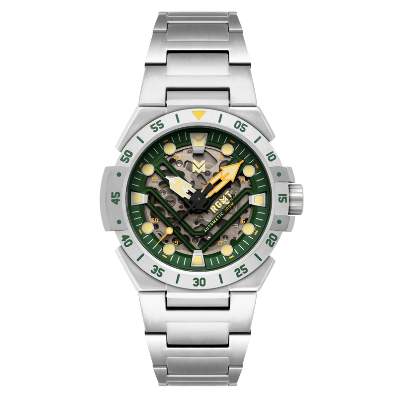 Himars Skeleton Automatic Green / Stainless Steel Stainless Steel | Green Dial