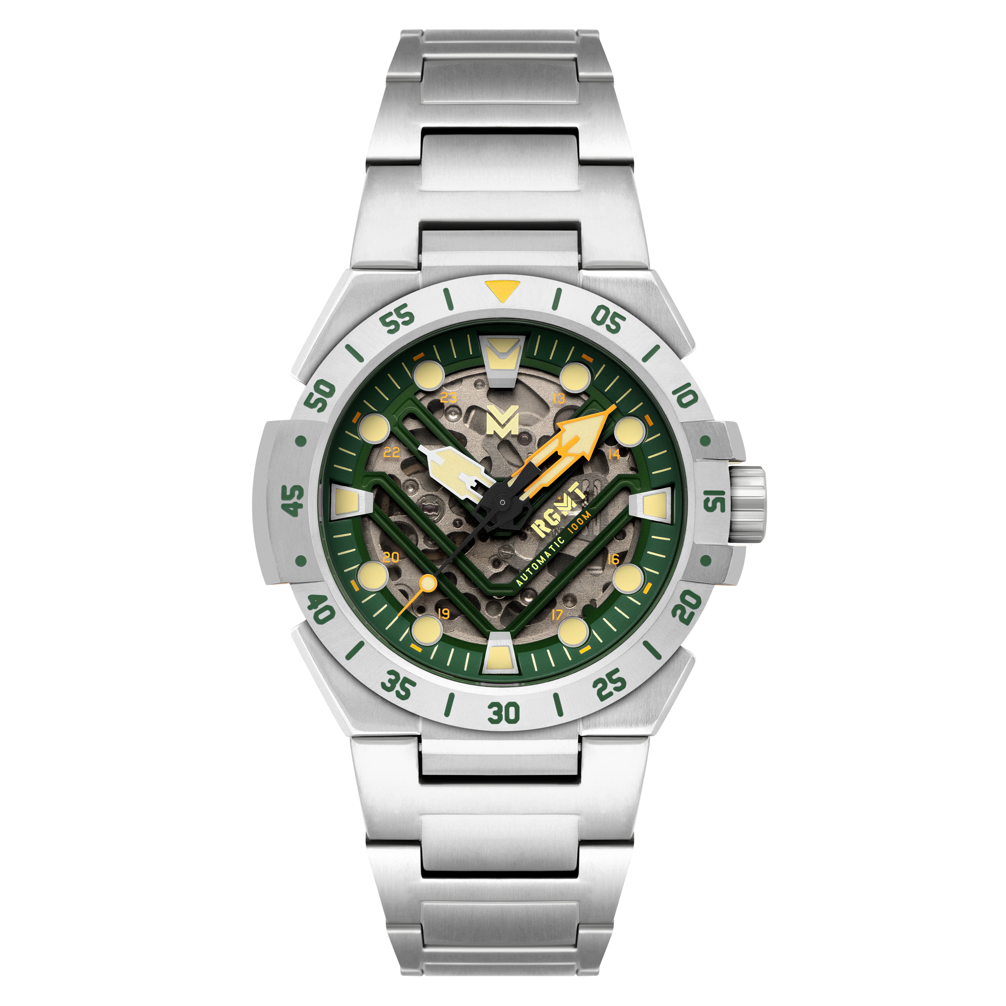 Himars Skeleton Automatic Green / Stainless Steel Stainless Steel | Green Dial