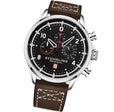 Aviator Quartz Brown/Leather | Black Dial