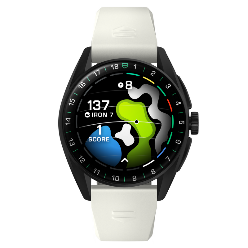 TAG HEUER CONNECTEDCALIBRE E4 GOLF EDITION 42MM, W/R 50MM, TITANIUM CASE, WHITE RUBBER BRACELET, AM Golf Edition |  Dial