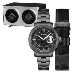 Heinrich Minimal Swiss Automatic Limited Edition Watch Winder Set Grey / Stainless Steel | Grey Dial