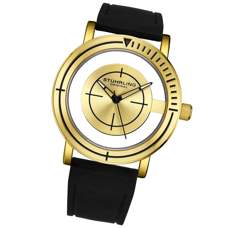 Aviator Black/Gold Black/Gold/Silicone | Gold Dial