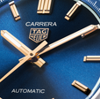 TAG HEUER CARRERA DATE 36MM,W/R 50M, STEEL CASE & BRACELET, BLUE DIAL Blue DIal | Blue Dial