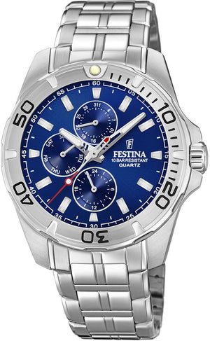 Multifunction Blue / Stainless Steel Blue Dial