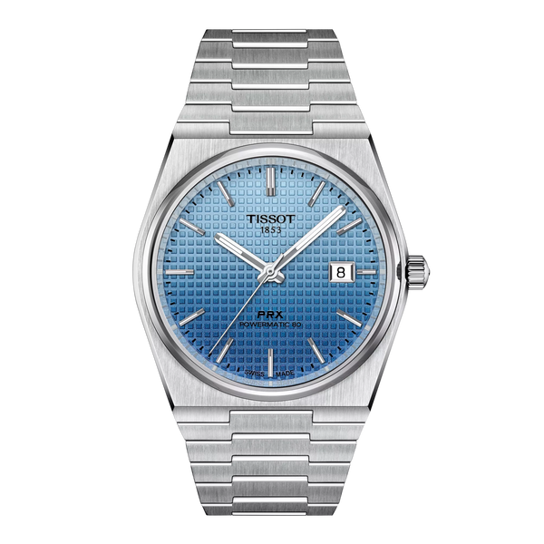 PRX Powermatic 80 40mm Blue Gradient / Stainless Steel | Ice blue chameleon Dial
