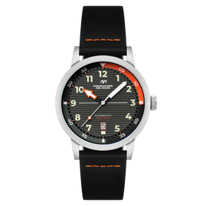 Camogli Automatic Grey / Black Leather | Grey Dial
