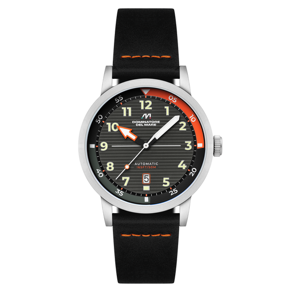 Camogli Automatic Grey / Black Leather | Grey Dial