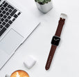 Classic Leather Band for Apple Watch Series 8/7/6/5/4/3/2/1/SE Light Brown (38mm | 40mm | 41mm) |  Dial