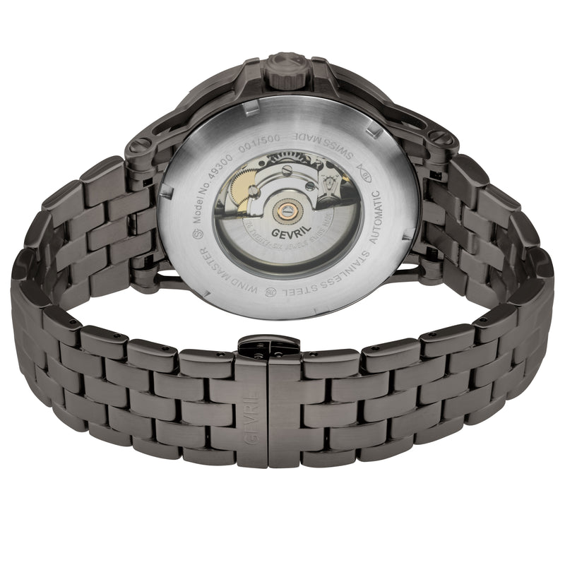 Wind Master Automatic Gevril Men's Automatic Wind Master Gray Dial IP/GUN Stainless Steel Bracelet | Gray Dial