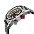 Contasecondi GV2 Contasecondi Men's Black/Red Dial Black Calfskin Leather Watch | Black Dial