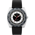 Q TIMEX Black / Leather | Black Dial