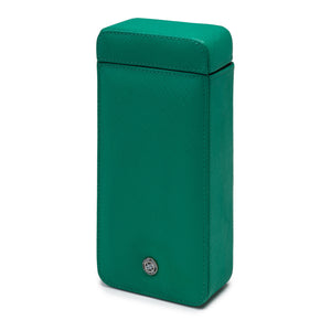 Via Leather Single Watch Slipcase Green