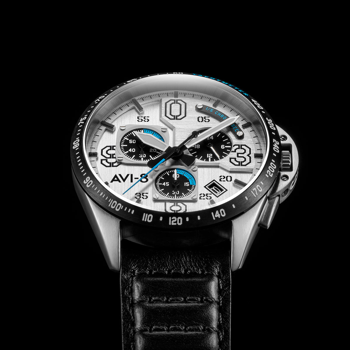 P-51 Mustang Blakeslee Chronograph White Dial / Leather | White Dial