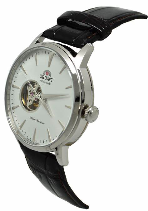 Contemporary Automatic Leather Strap Watch | White Dial