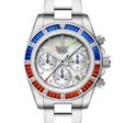 Accelero Rainbow Chronograph White/Stainless Steel | White Dial