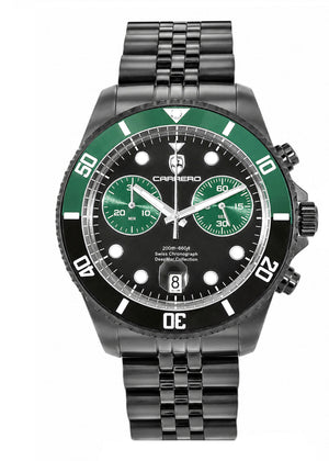 DeepMar Collection IP-BLACK / GREEN Black-Green Dial