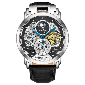 Legacy Silver/Black Leather | Black Dial