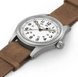Khaki Field White / Leather | White Dial