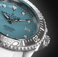 Damascus Swiss Automatic SW200 Deep Marine Explorer II Damascus/Light Blue Dial/White Strap | Light-blue Dial